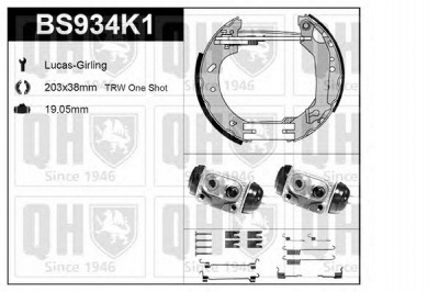 QUINTON HAZELL bs934k1 -  Комплект тормозов, барабанный тормозной механизм